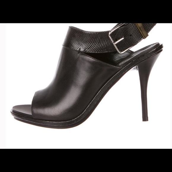 Balenciaga Leather Heel Sandal Pelle Cuoio 37,5 7 - Picture 1 of 8
